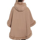 De La Creme - Womens Wool & Cashmere Blend Fur Lined Hooded Cape