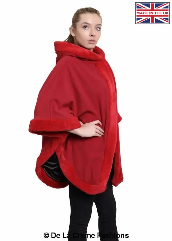 Womens hooded 2025 cape coat