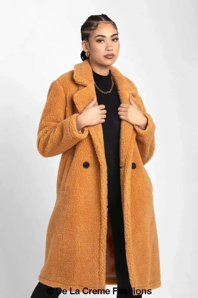 Borg camel coat hotsell