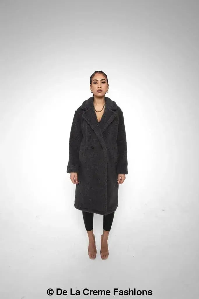 Teddy midi best sale coat