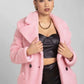 Janine Teddy Coat With Double Breasted Fit