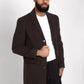 Mens Single Breasted Check Design Overcoat Coats & Jackets