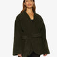 Jenna Open Front Belted Teddy Coat