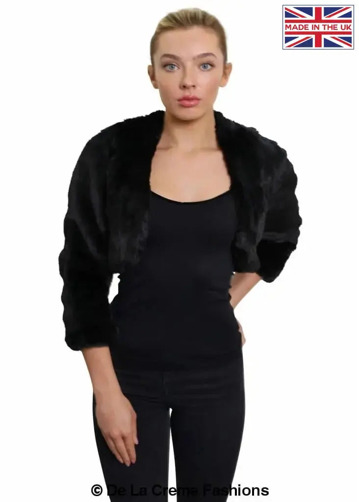 Ladies faux 2025 fur shrug