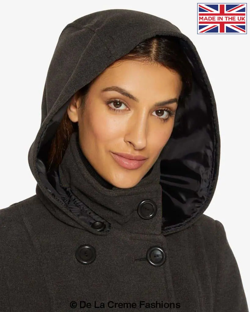 Stephanie Double Breasted Hooded Coat