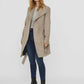 Recycled Wool Blend Belted Winter Coat Beige / Xs Coats & Jackets