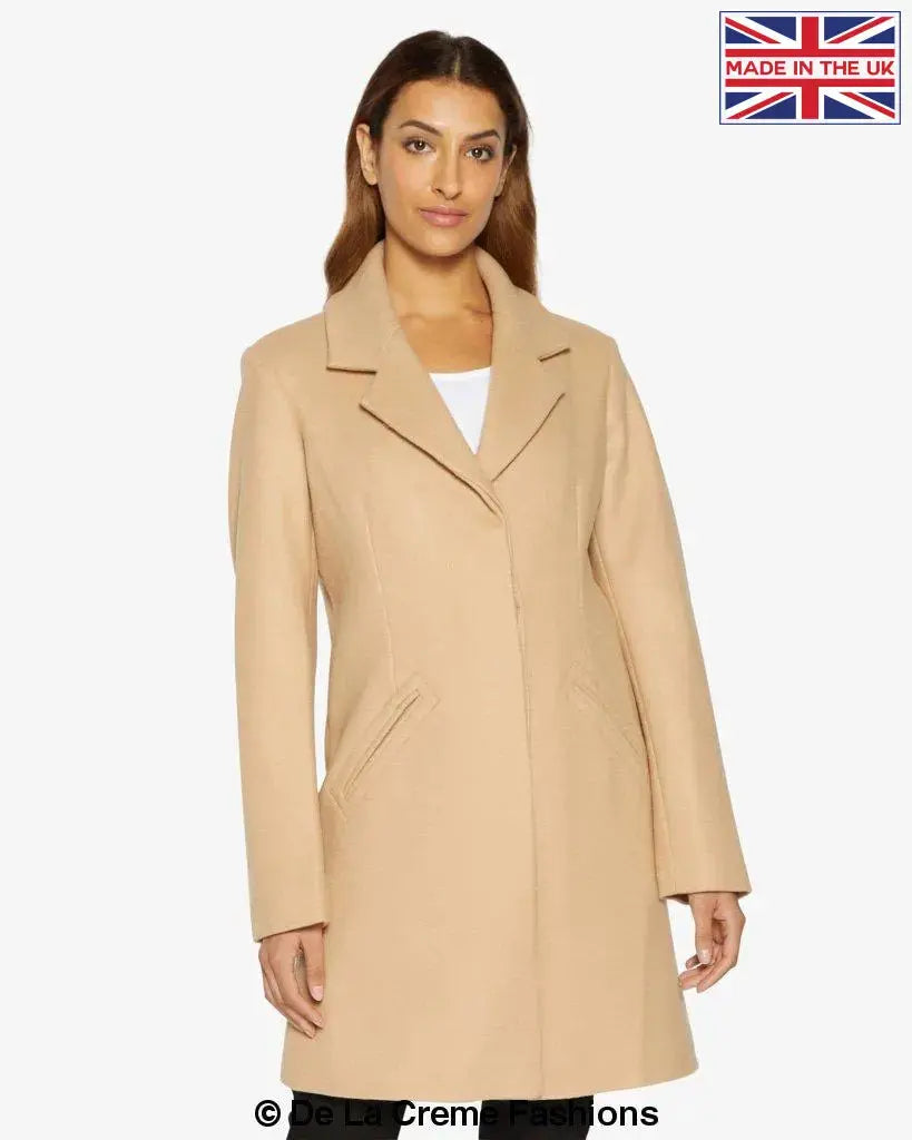 Womens button top up coat