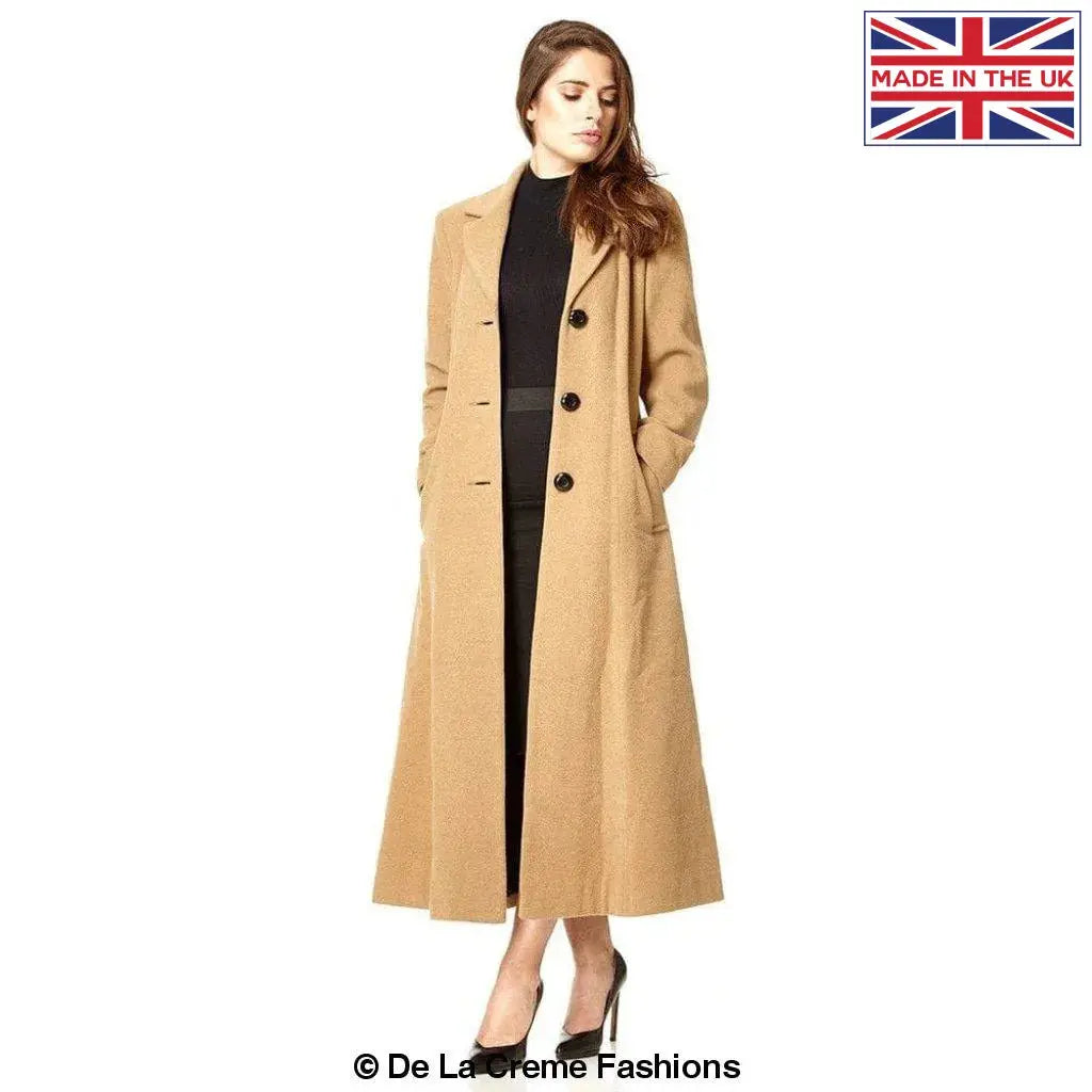 De La Creme Womens Single Breasted Long Winter Coat
