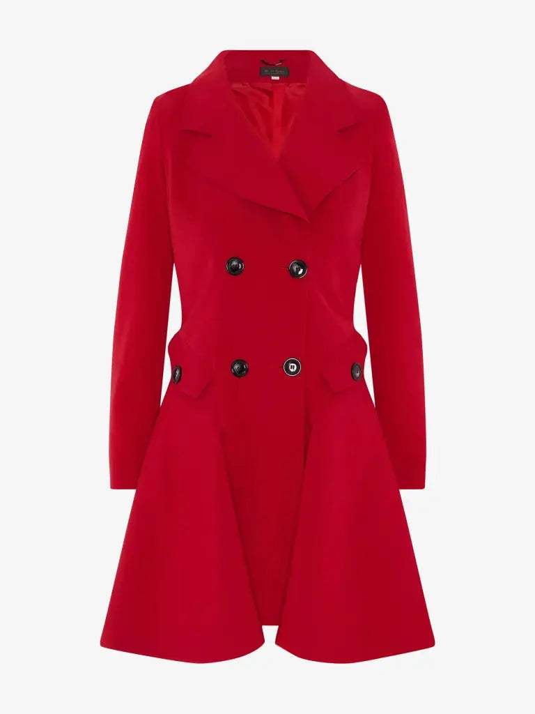 Double breasted fit sales and flare coat