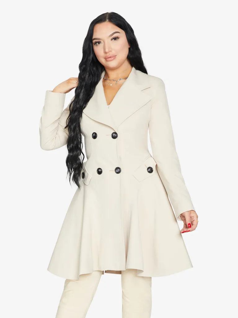 Spring/summer Double Breasted Skater Coat (1102-Sp)