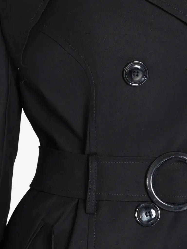 De La Creme Womens Spring Summer Double Breasted Trench Coat