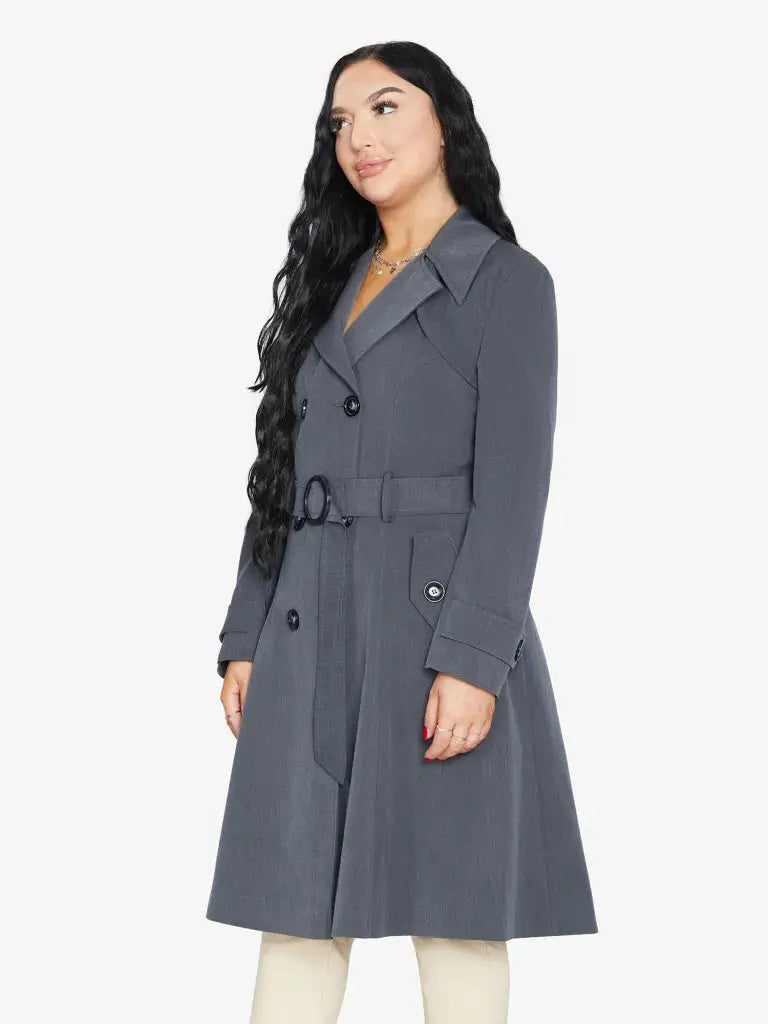 Ladies mac with hood on sale