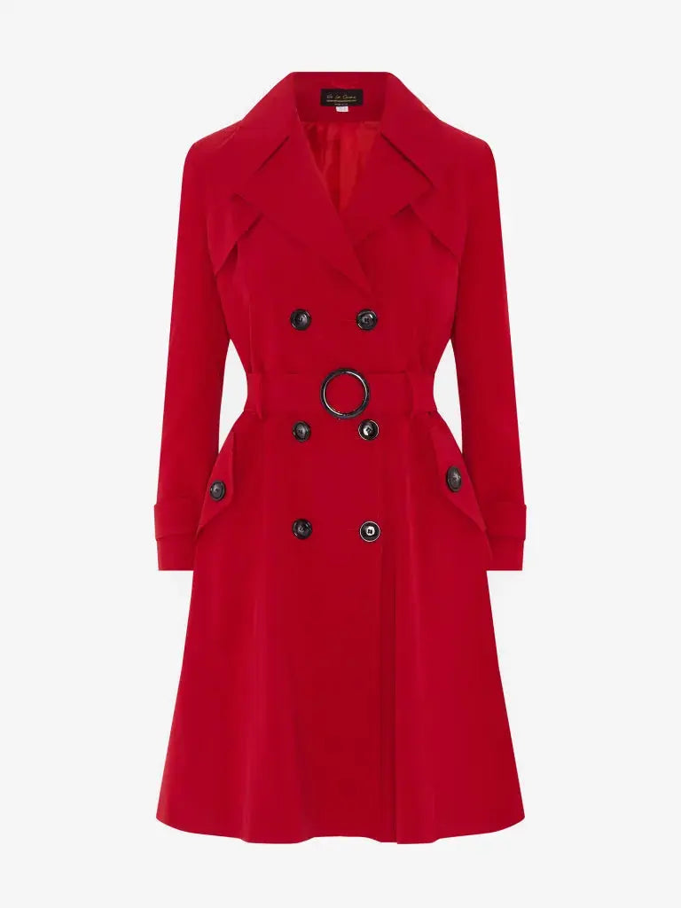 Womens red 2025 spring coat