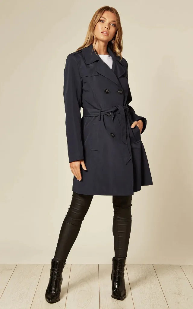 De La Creme - Womens Spring/summer Double Breasted Trench Coat