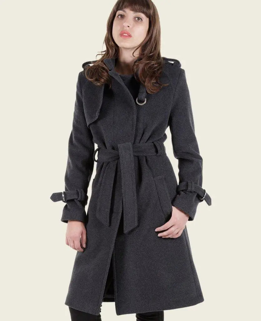 VENTURA - Tailored Stylish Collarless Trench Coat – De La Creme Fashions