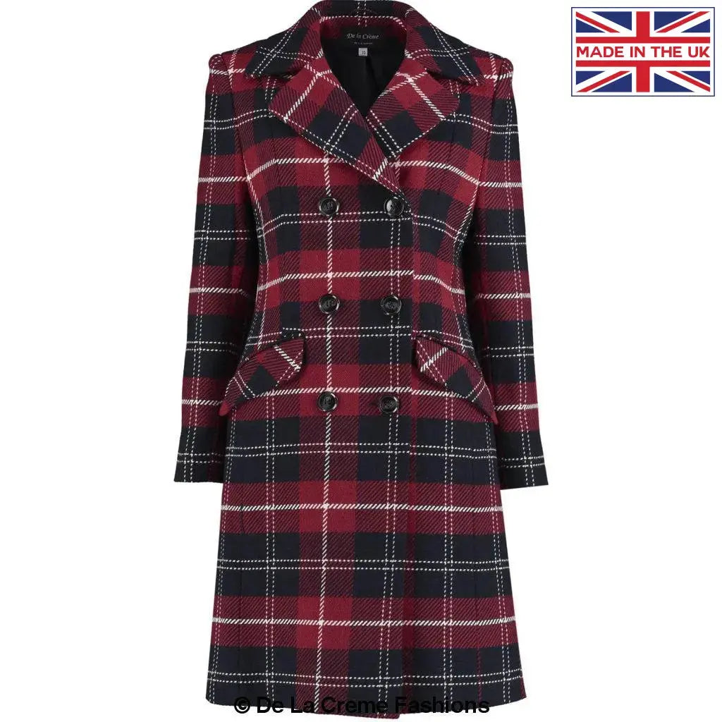 Red 2025 check coat